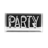 party Glass Neon Sign - Pink, yellow or blue