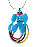 Walter Van Beirendonck Muscle Tube Man Necklace Blue