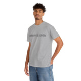 LIBRARY IS OPEN TEE BY CULTUREEDIT AVAILABLE IN 13 COLORS