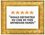 Would Definitely Do Coke In This Bathroom - Cross Stitch