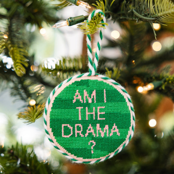 Drama Needlepoint Ornament