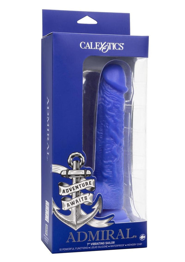 Admiral Vibrating Sailor Rechargeable Silicone Dildo 7in
