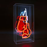 'boxing' Large Acrylic Box Neon - Boxing Gloves with Graphic