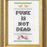 Punk Is Not Dead (w/ Tiny Safety Pin!) - Cross Stitch