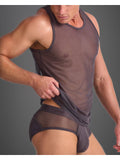 TEAMM8 Score Sheer Tank - Gunmetal