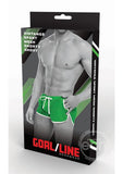 Goal Line Side Split Mesh Booty Shorts Green