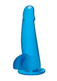 Blue Line Suction Cup Dildo with Balls 5.75in