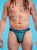 BEAUBOY Leopard Jockstrap Blue