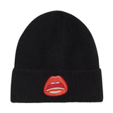 Tom Wesselmann Mouth Icon Patch Knit Beanie