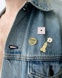 Arty Farty enamel pin by Dicks Don't Lie - Cheeky Pink