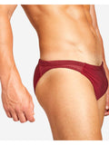 TEAMM8 Bass Mesh Swim Brief - Burgundy