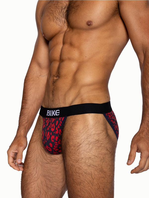 BIKE Stretch Cotton Jock Brief - Samba Leopard