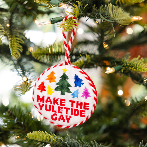 Yuletide Gay Needlepoint Ornament