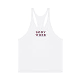 GYMNASIUM THE BODY WORK STRINGER TANK WHITE WITH MAROON
