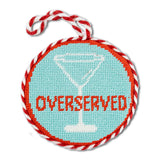 Overserved Needlepoint Ornament