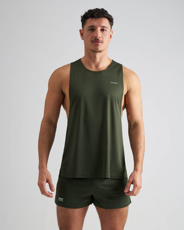 TEAMM8 S.S.C. Mesh Tank - Forest Green