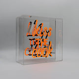 kiss the Cook Glass Neon Sign - Orange