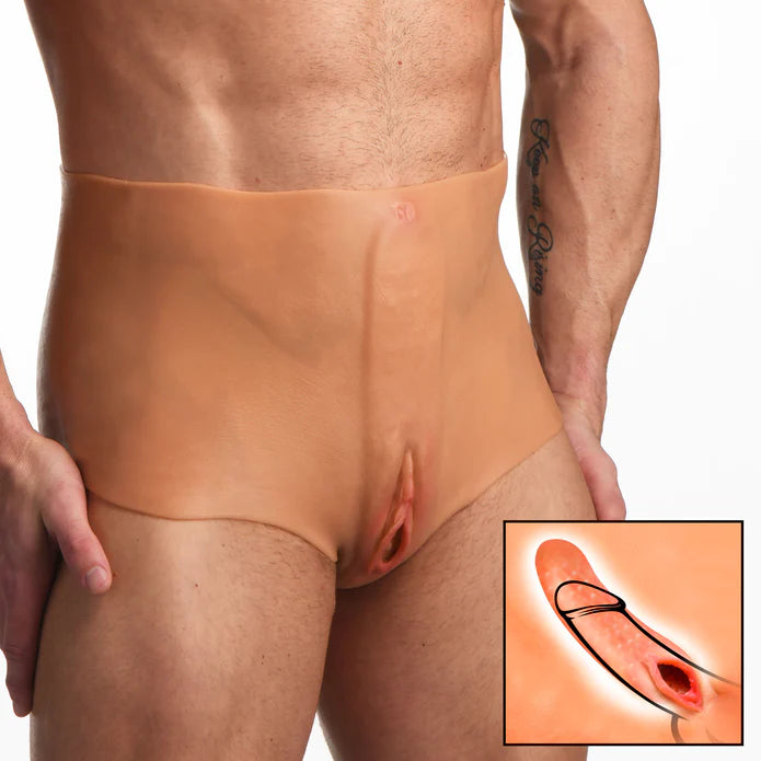 Pussy Panties Silicone Vagina + Ass Panties - Medium
