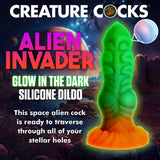 Creature Cocks Alien Invader Alien Glow-in-the-Dark Silicone Dildo