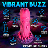 Xenox Vibrating Silicone Dildo with Remote by creature cocks