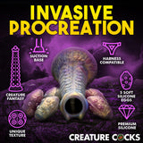 Creature Cocks Deep Invader Tentacle Ovipositor Silicone Dildo with Eggs