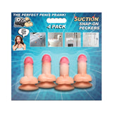 Suction Snap-On Peckers 4 Pack by Big Ballers