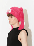 LOVERBOY BY CHARLES JEFFREY FLUFFY CHUNKY RABBIT BEANIE PINK