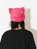 LOVERBOY BY CHARLES JEFFREY FLUFFY CHUNKY EARS BEANIE PINK