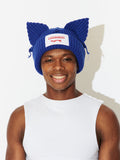 LOVERBOY BY CHARLES JEFFREY CHUNKY EARS BEANIE BLUE