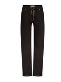 LUDOVIC DE SAINT SERNIN BLACK LACE UP JEANS