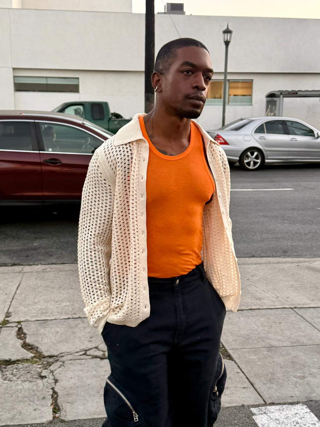 Eckhaus Latta BREEZE BUTTONDOWN Off-White