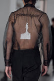 Eckhaus Latta FW24 Transparent Shirt Black