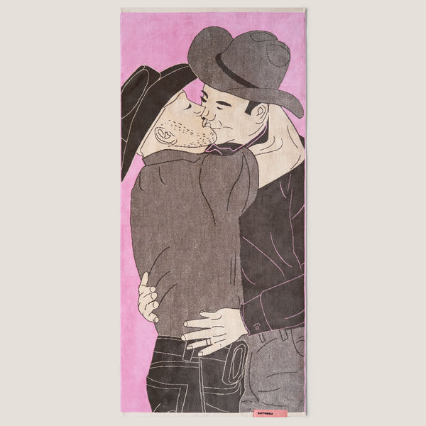 GAYTOWELS cowboys kissing Towel