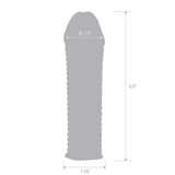 6.5" Clear Textured Penis Enhancing Sleeve Extension by Blue Line
