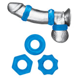 3-Pack Nuts & Bolts Stretch Cock Ring Set by Blue Line