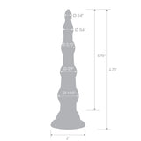 6.75" Anal Beades With Suction Base by Blue Line