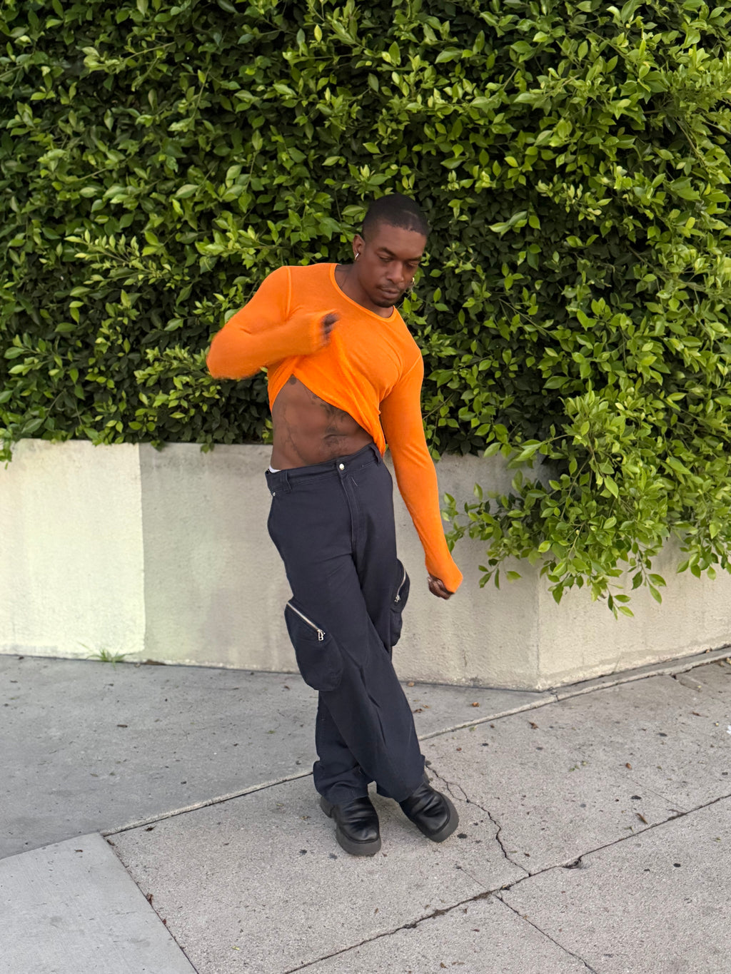 Eckhaus Latta Base Long-sleeve TANGERINE