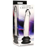Pleasure Crystals 7.6" Glass Dildo W/ Silicone Base
