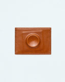 Condom Ring Card Case In Brown Oiled Leather by Thomas Finney