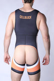 CELLBLOCK 13 Chain Reaction Singlet Jock - Orange