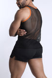 CELLBLOCK 13 Chain Reaction Mesh Tank Top - Orange