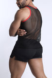 CELLBLOCK 13 Chain Reaction Mesh Tank Top - Red