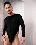 Louis Gabriel Nouchi LONG SLEEVE BODY WITH CORSET DETAILS IN RECYCLED JERSEY