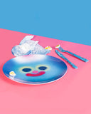 Blue Melamine Plate by Jon Burgerman x THIRD DRAWER DOWN