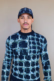 Henrik Vibskov DUSK KNITTED BLOUSE - BLACK SHIBORI CHECKS