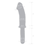 Gläs 11" Realistic Double Ended Glass Dildo with handle