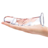 Gläs 7" Curved Realistic Glass Dildo With Veins