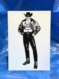 Bill Ward Drum Greeting Card: Cowboy