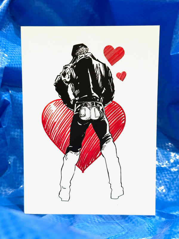 Bill Ward Drum Greeting Card: Chaps V-Day