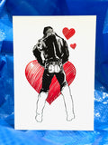 Bill Ward Drum Greeting Card: Chaps V-Day